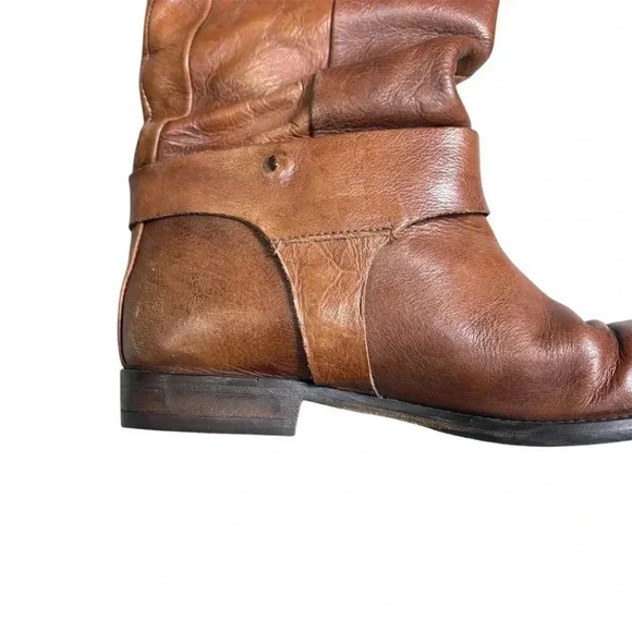 Francesco Morichetti Women's Brown Leather Riding Boots Size EU 37 - Picture 4 of 12